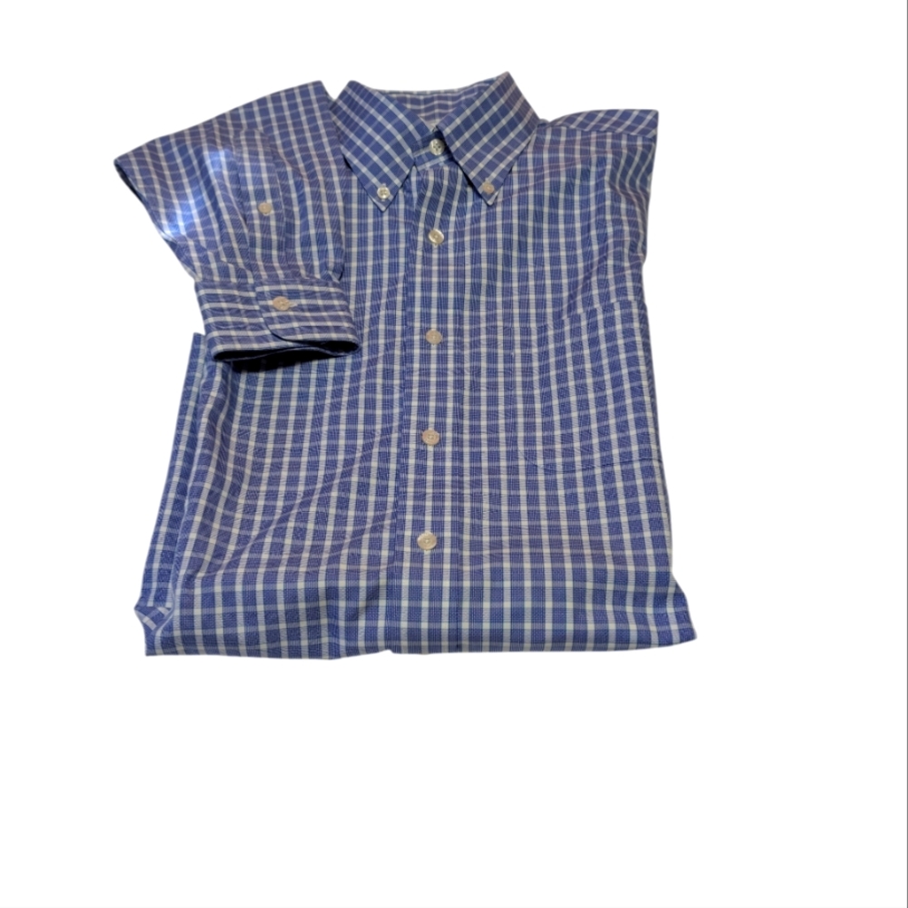 Brooks Brothers shirts shirts size L extra slim blue and white check